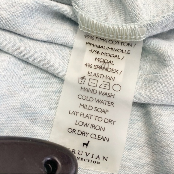 Peruvian Connection Malibu Cotton Modal Jersey Knit Maxi T-Shirt Dress: Seafoam - Picture 9 of 9